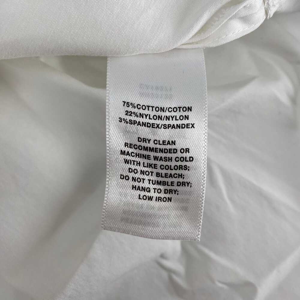 Lafayette 148 White Silver Classic Button-Up Blouse | Size S - Picture 5 of 8